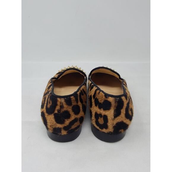 Christian Louboutin Leopard Spike Logo Printed Loafers 39.5 EU - Picture 5 of 10